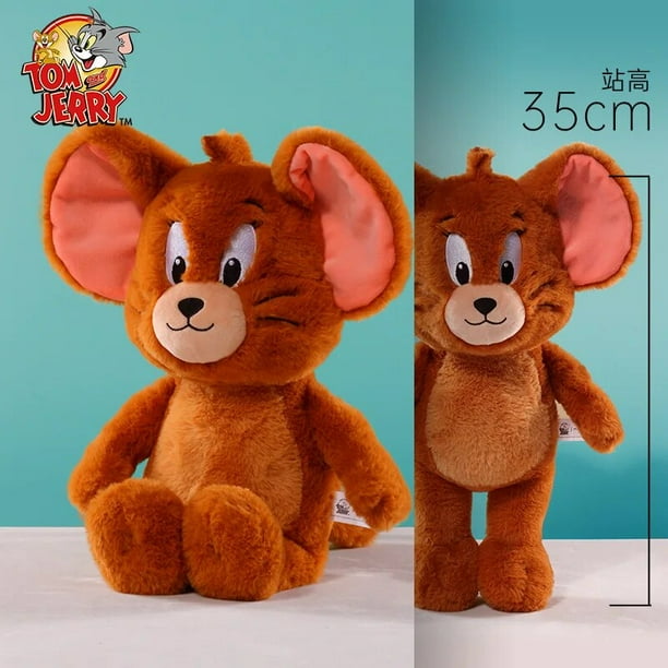 Juguetes de peluche originales de edición de lujo, Peluches de Tom y Jerry, piel larga, suave, Animal de peluche de dibujos animados, 25-45cm