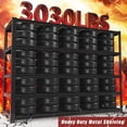 thumbnail image 5 of Garage Shelving, 5 Tier Heavy Duty Metal Storage Shelves, Industrial Garage Storage for Heavy Tools and Equipment, Basement, 72" H×60" W Black, 5 of 9