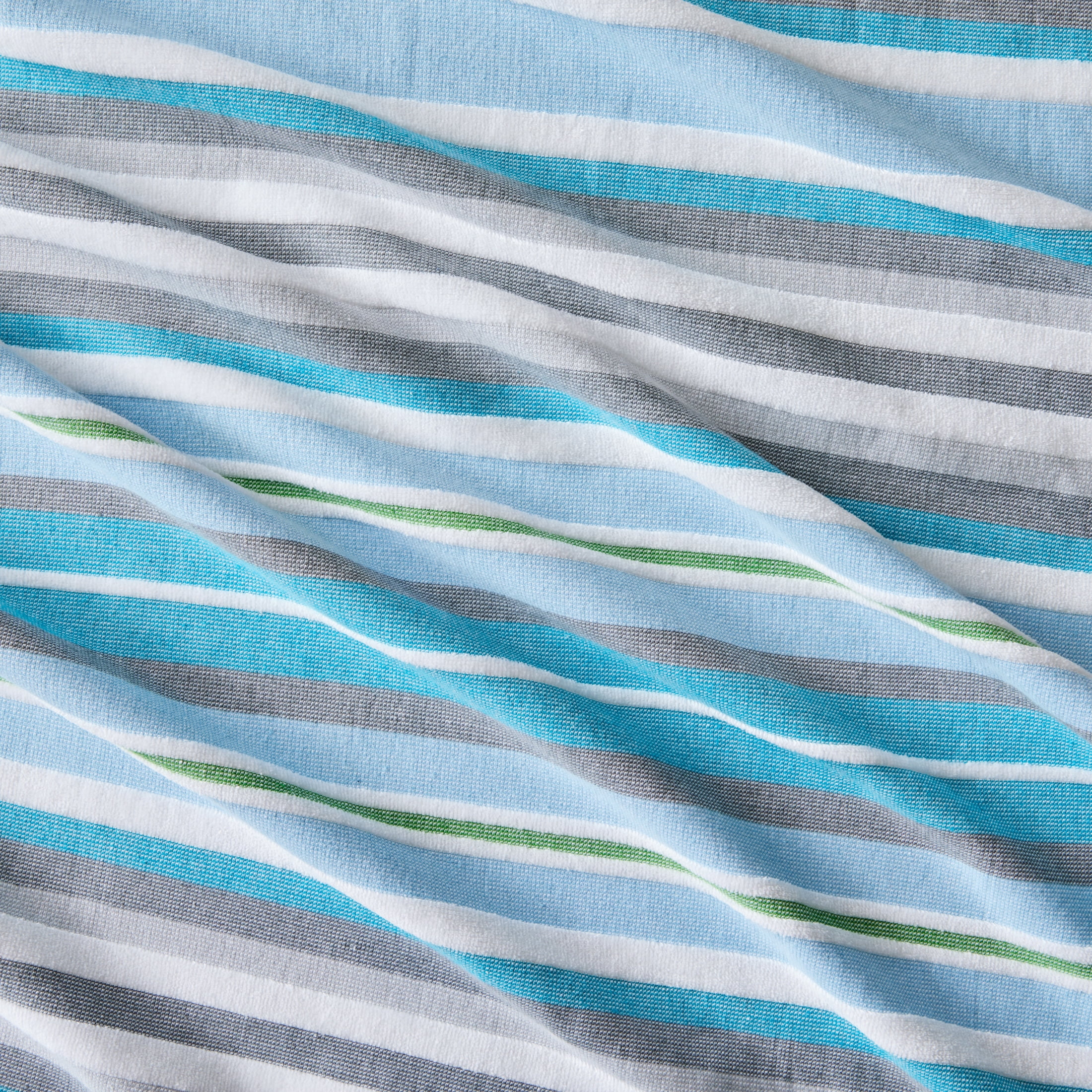 Better Homes & Gardens Coastal Tropez Striped Blue & Gray Cotton-Blend Beach Towel