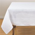 thumbnail image 1 of SARO 5718.W72S 72 in. Square Drawn Thread Work Design Tablecloth  White, 1 of 1