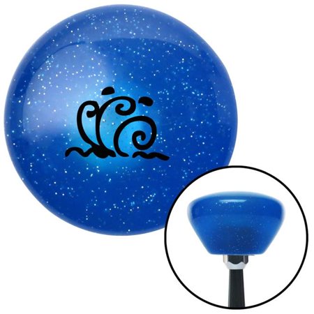 American Shifter Black Hawaiian Waves No. 1 Blue Retro Metal Flake Shift Knob with M16 x 1.5 Insert Brody