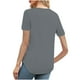 thumbnail image 5 of Blusas,Blusa de encaje con escote en V para mujer, informal, de manga corta, de poliéster, holgada, para uso diario, sopatenor, 5 of 9