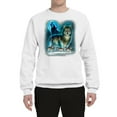 thumbnail image 2 of Wild Bobby, Wolf Howling At the Full Moon Wolf Pack Animal Lover Unisex Crewneck Graphic Sweatshirt, White, Medium, 2 of 3