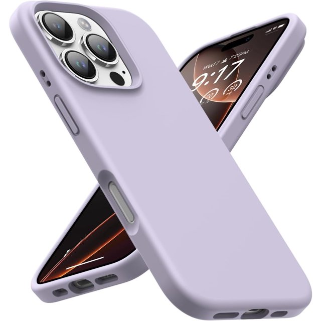 KOMI Designed for iPhone 16 Pro Case,Shockproof Liquid Silicone Protective Phone Case with Soft Anti-Scratch Microfiber Lining Ultra Slim Drop Protection Phone Cover 6.3 inch Morandi Purple