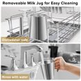 thumbnail image 5 of Secura Detachable Milk Frother, 17oz Electric Milk Steamer Stainless Steel, Automatic Hot/Cold Foam and Hot Chocolate Maker with Dishwasher Safe (Upgraded), 5 of 6