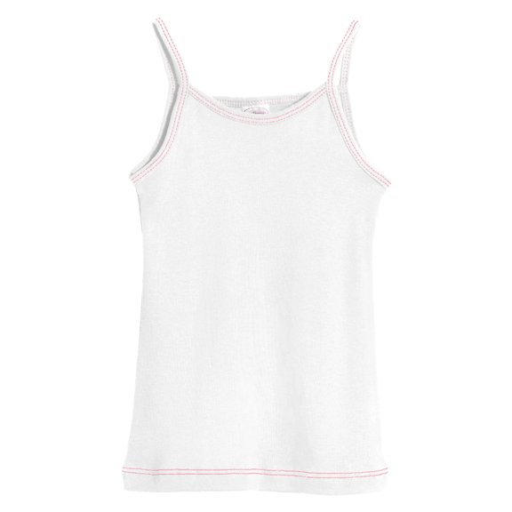 Made in USA Girls Soft Cotton Camisole | White