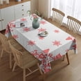 thumbnail image 2 of Nappe de Noël Résistante aux Plis Lavable, sous-Tables, Couvre-Tables, Style Ferme, Couverture de Noël pour la Neige, Couverture de Table pour Arrière-Plan de Noël Intérieur Extérieur, Anniversaire, Rectangulaire, 60x84 Pouces, 2 of 5