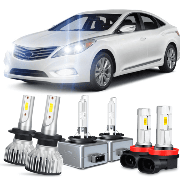 For 2012-2017 Hyundai Azera Headlight H7 LED High Beam D1S HID Low Beam   H11 Fog Light Bulb