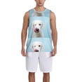 thumbnail image 6 of Rocae Puppy Licks Nose for Men's Basketball Jersey Lightweight and Breathable Athletic Tank Top,Quick-Drying Sports Jersey Large, 6 of 9