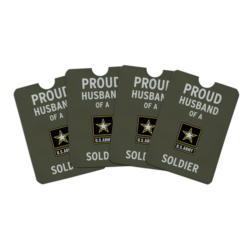Army Logo on Camo Credit Card RFID Blocker Holder Protector Wallet Purse Sleeves Set of 4 U.S