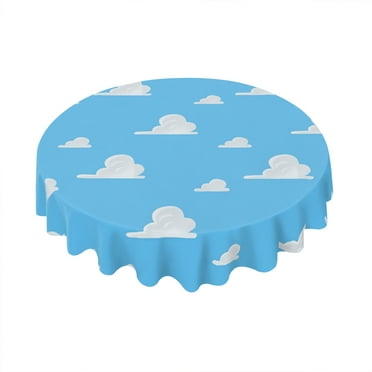 Toy Story Tablecloth Decorative Round Tablecloth 60 Inch Home Tablecloth, Leakproof and Sturdy