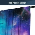 thumbnail image 4 of Blue Galaxy Curtains 2 Panels 42W x 63H Rod Pocket Universe Planet Outer Space Star Sky Starry Nebula Boys Polyester Window Drapery Treatment for Bedroom Living Room, 4 of 6
