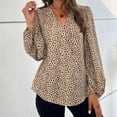 thumbnail image 5 of LEAVINGSUO Long Sleeve Shirts for Women, Fall Womens Tops Fashion Women Casual Printing V-Neck Long Sleeve Loose T-Shirt Blouse Pullover Tops, 5 of 9