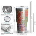 thumbnail image 6 of 30oz Pioneer Flower Tumblers Stainless Steel Tumbler with Lid and Straw,Vacuum Insulated Double Wall Travel Tumbler Cups Mug with Cleaning Brush for Coffee,Tea, 6 of 7