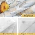 thumbnail image 4 of Spring Floral No Hook Shower Curtain with Snap in Liner, Watercolor Summer Botanical White Daisy Double-Layer Waterproof Fabric Shower Curtains for Bathroom Hotel Bathtub, Mesh Top 54"x78", 4 of 9