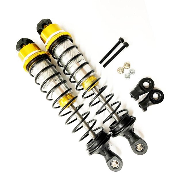 Bewildely Amortiguador trasero roscado de aleación de aluminio RCGOFFLOW 1/7, pieza de actualización RC, amortiguador trasero para ARRMA 6S, Kits de construcción modelo Dorado
