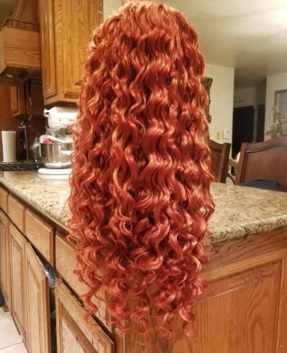 Copper Auburn Lace Front Wig Human Hair Blend