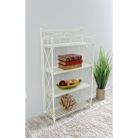 International Caravan Artica 4 Tier Wide Folding Bakers Rack