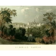 thumbnail image 2 of Allom, T. 24x20 Gold Ornate Wood Framed with Double Matting Museum Art Print Titled - Ainwick Castle, 2 of 4