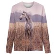 thumbnail image 4 of Nouveaux Hauts pour Femmes Printemps et Automne 2023 Grande Taille Sexy Col Rond Manches Longues Boutons Hauts Blouse Imprimée Régulière Chemise Manches Longues pour Femmes, 4 of 5