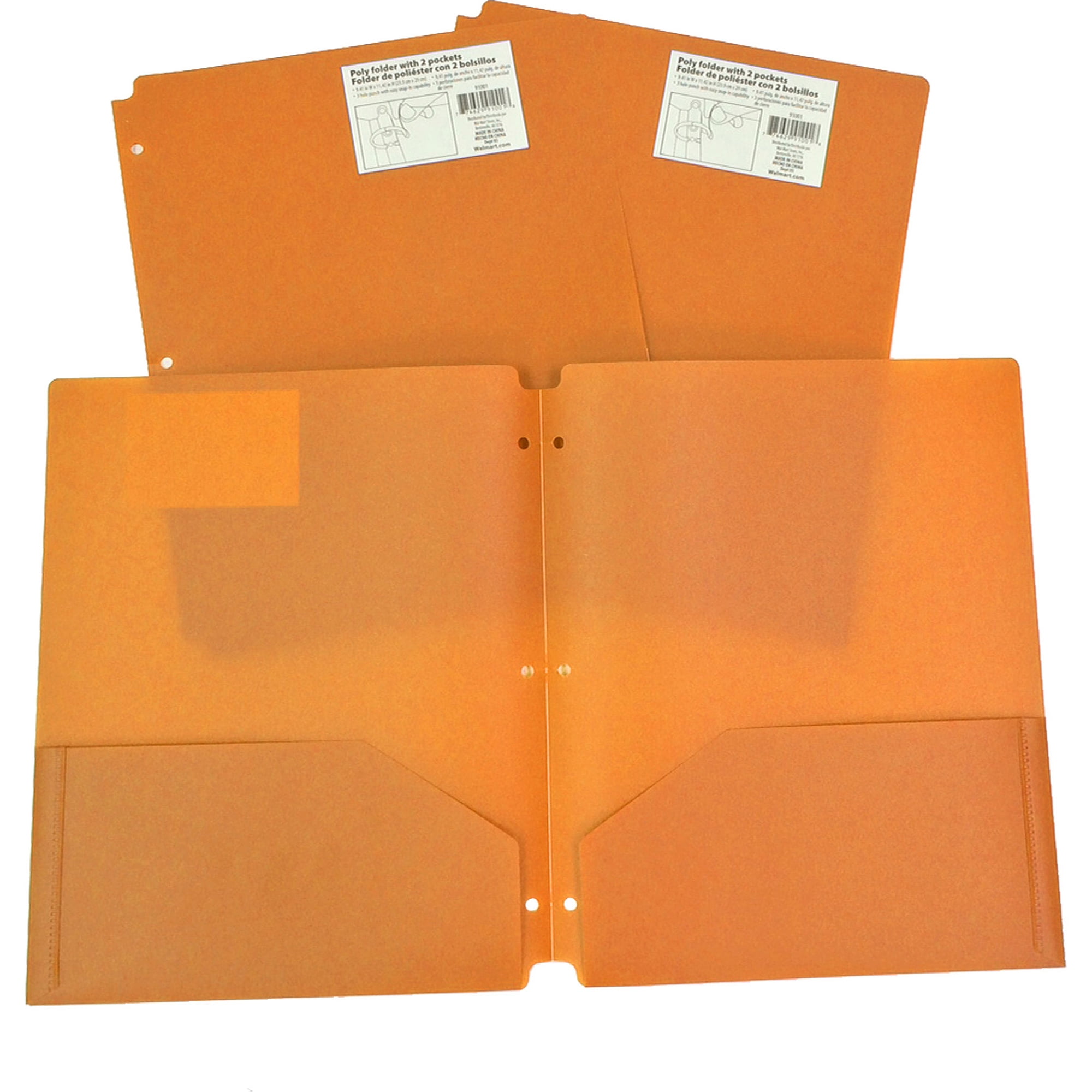 2Pocket Poly Folder, Available in Multiple Colors