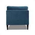 thumbnail image 4 of Enzo Recessed Arm Lawson Accent Chair Satin Teal, 4 of 14