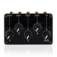 thumbnail image 1 of TM400 Mini 4 Channel Stereo Line Mixer 1In 4Out for Studio Recording Low Noise Small & Sophisticated Audio Passive Mixer, 1 of 7