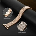 thumbnail image 2 of Luxury Diamond Strap for Apple Watch Band 41mm 40mm 42mm 38mm 45mm 44mm Stainless Steel Bracelet iWatch Bands, for iWatch Serie 7/6/SE/5/4/3/2, 2 of 6