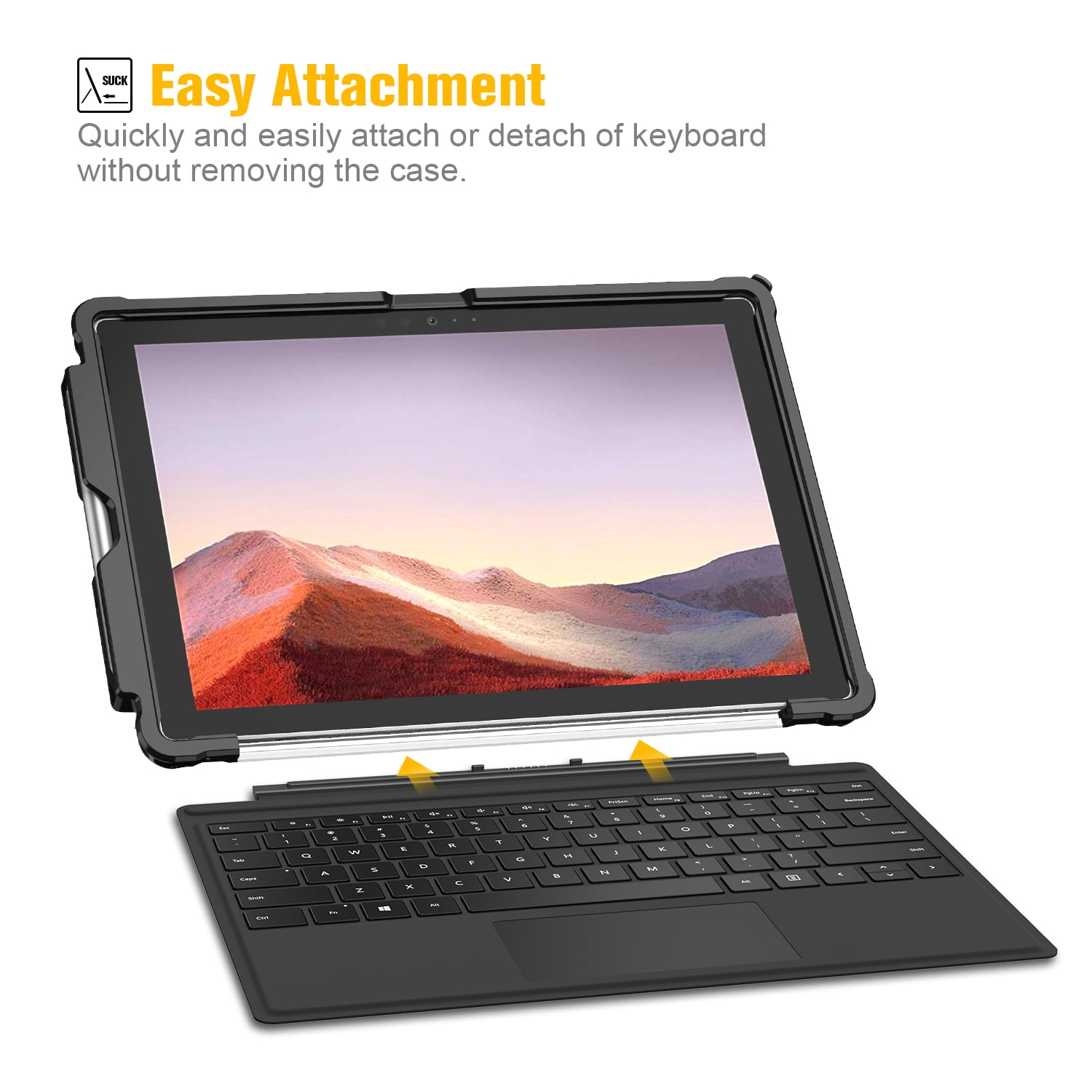 surface pro 7 rugged case with keyboard