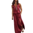 thumbnail image 1 of Ketyyh-chn99 Robe Formelle Femme Élégante Robe d'Été Robe Extensible Robe Décontractée Mini Robe Ample Confortable à Rayures Manches Longues Longue Robe Rouge,4TG, 1 of 5