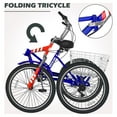 thumbnail image 5 of MOPHOTO 24" 7-Speed Folding Adult Tricycle,3 Wheel Cruiser Bikes with Low Step-Through,Adult Fold up Tricycle with Basket,Tricycles for Seniors,Men，Women, 5 of 14