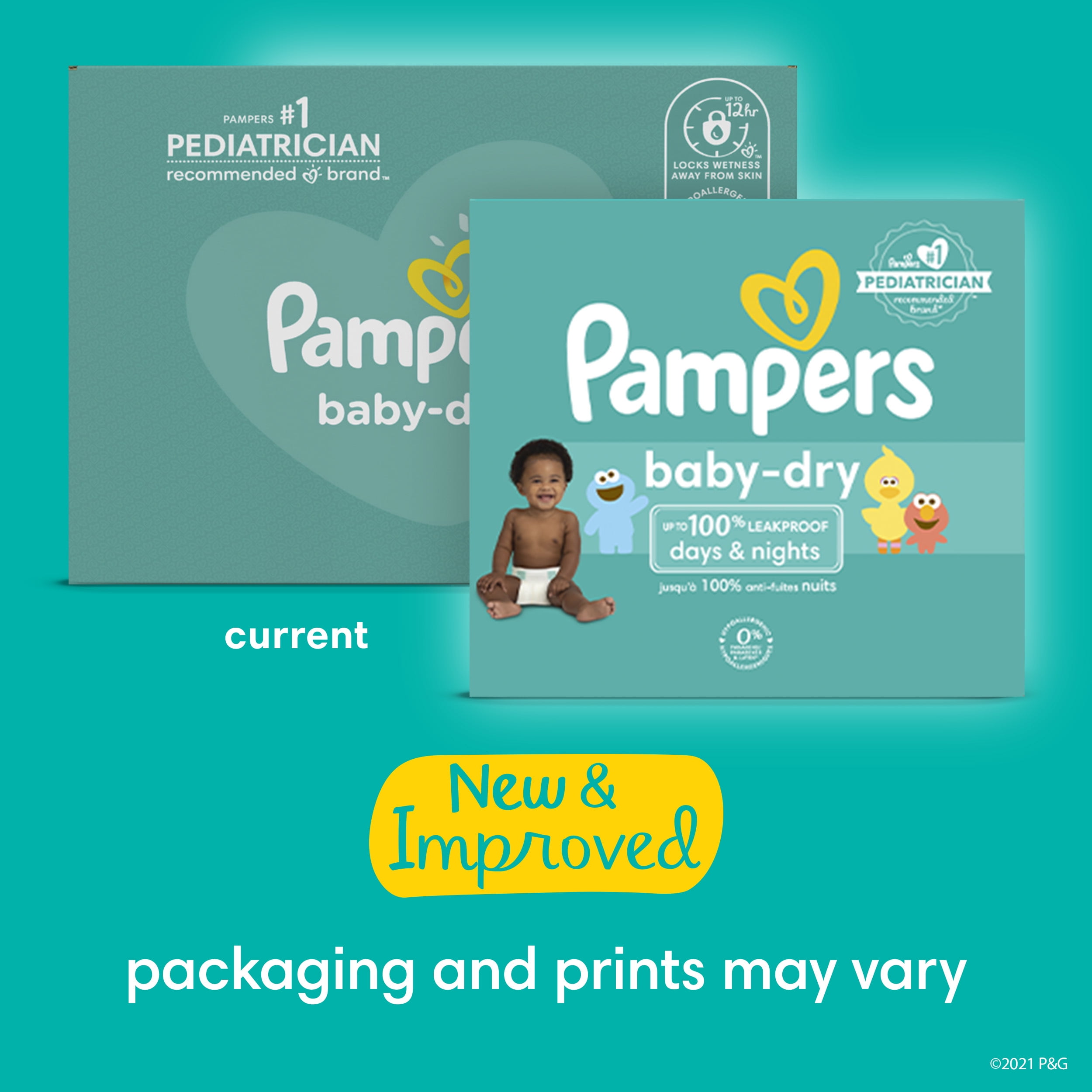 32 Couches Baby-Dry Maxi Pampers T4 (9 - 18kg)