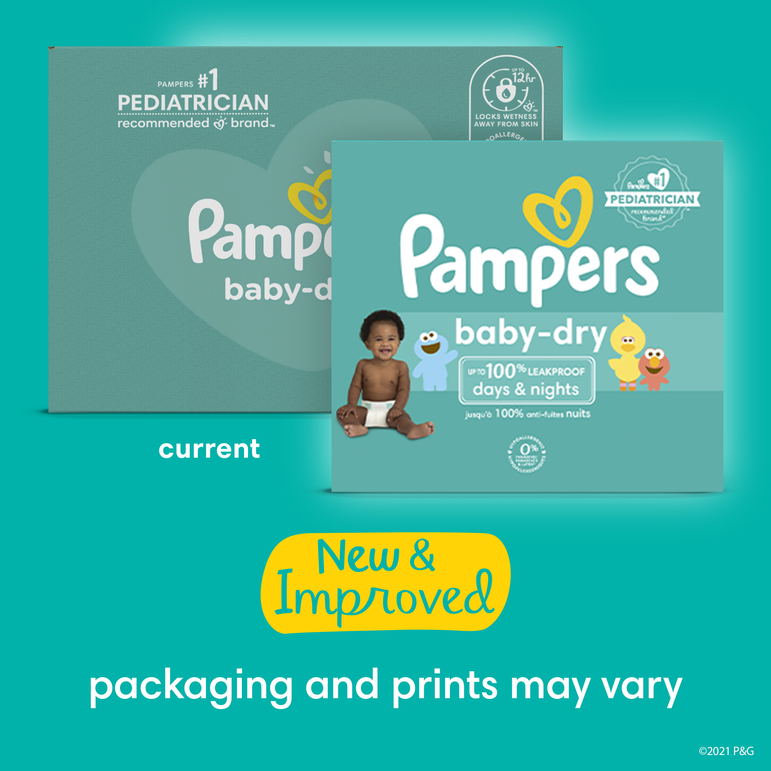 Pampers Baby Dry Diapers Size 1, 44 Count (Select for More Options) - image 2 of 13