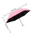 thumbnail image 4 of Yuarrent Paraguas de 5 pliegues, miniparaguas de bolsillo a prueba de viento, sombrilla para lluvia y sol, suministros de trabajo de viaje Paraguas de lluvia Rosado Yuarrent HA005385-04, 4 of 6