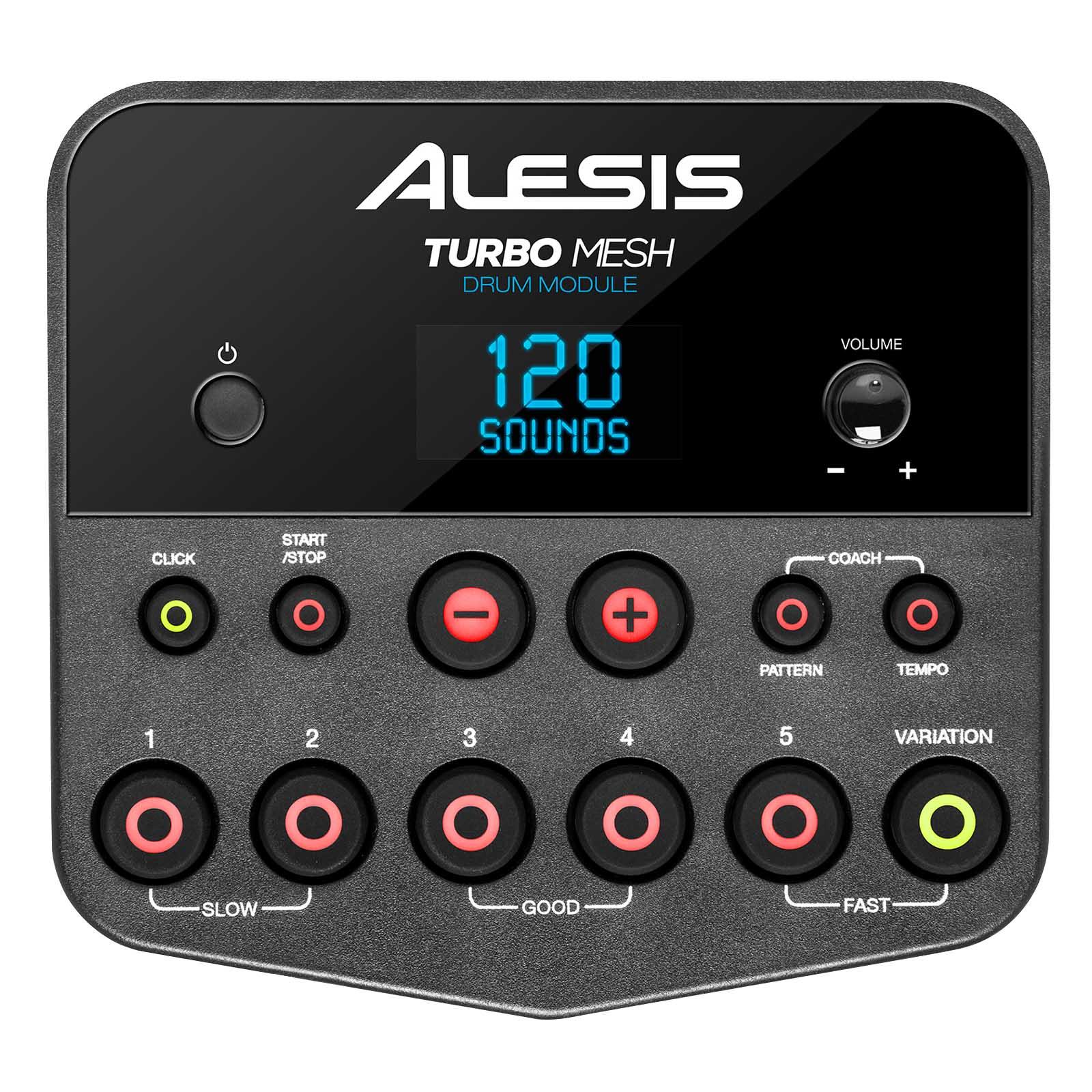 Alesis Turbo Mesh Kit Seven-Piece Electronic Drum Kit w/Mesh Heads with Headphones Package