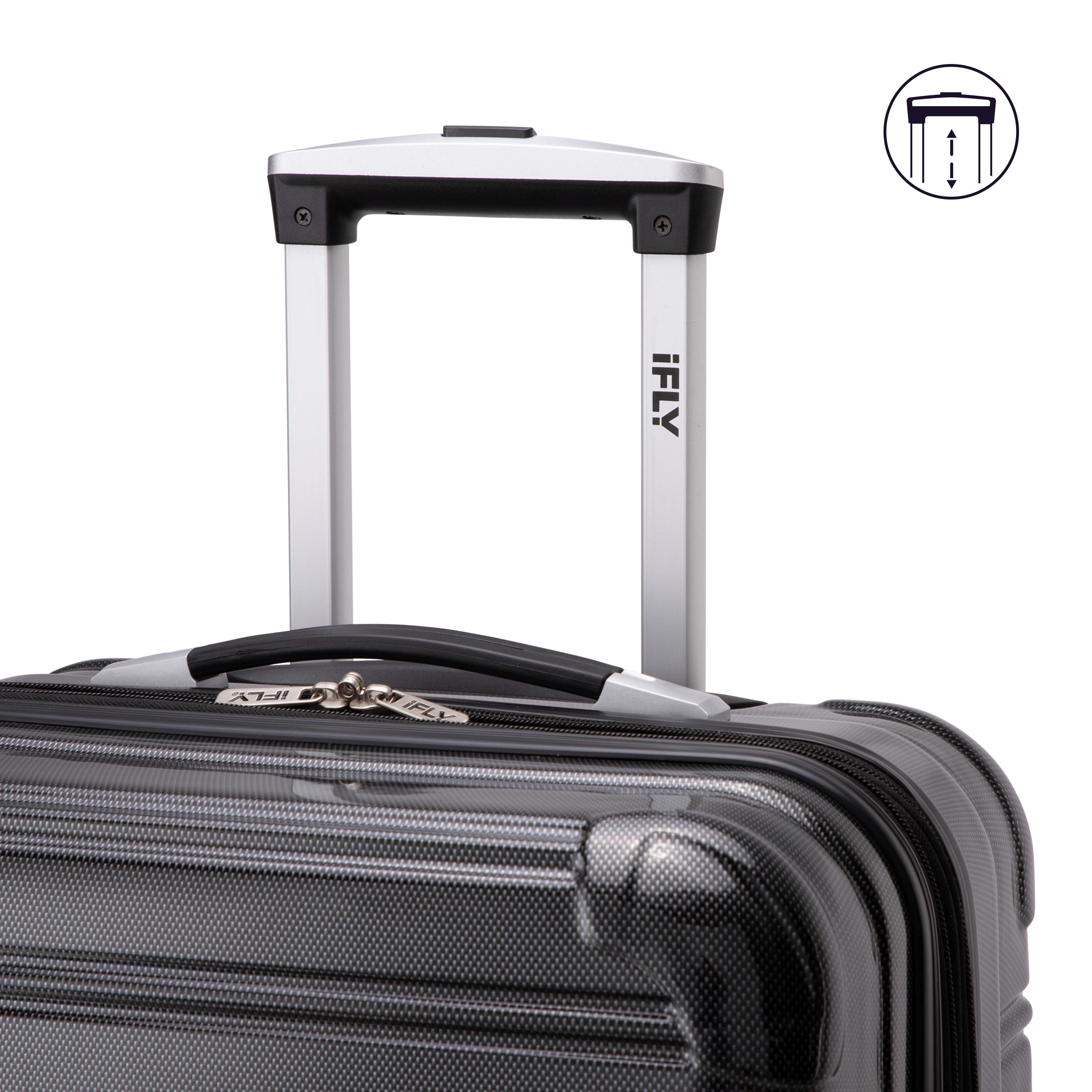 iFLY Fibertech 20" TSA-Approved Carry-On Expandable Hardside Spinner Luggage, Black photo 5