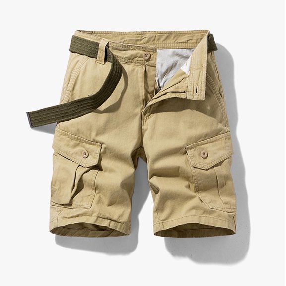 Jophufed Fashion Men's Pants Pocket Zipper Resilience Leisure Time Tooling Short Pants