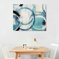 thumbnail image 2 of COMIO  Large Teal Abstract Wall Art - Canvas Wall Decor Ready to Hang - Wall Art for Living Room Bedroom Office, 2 of 4