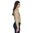 thumbnail image 3 of Harriton Easy Blend Long-Sleeve Twill Shirt with Stain-Release (M500W) Stone, 2XL, 3 of 3