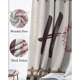 thumbnail image 3 of Spring Flowers Blackout Curtains for Bedroom Living Room Darkening Curtains 63 Inches Long Vintage Watercolor Black Plaid on Linen Window Curtain 2 Panels Set Window Treatment Grommet Drapes 42"x63", 3 of 9