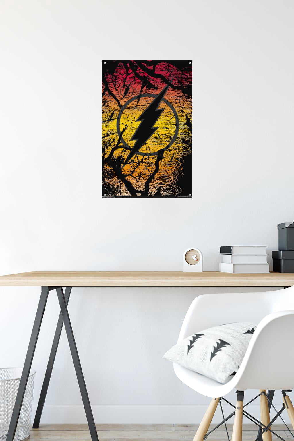 DC Comics - The Flash - Logo Wall Poster with Push Pins, 14.725" x 22.375"