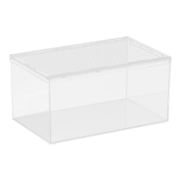 Jaula de acrílico para cría de reptiles, hábitat para lagartijas y ranas. 40 cm x 25 cm x 20 cm