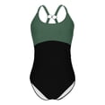 thumbnail image 4 of HAPIMO Women's One Piece Swimsuit with Detachable Tie Wrap Skirt Modest Beach Swim Suits 2026 Summer Slim Fit Bathing Suits for Pool Vacation Army Green XXL, 4 of 9