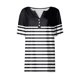 thumbnail image 4 of Fiudx Ofertas y Liquidaciones Blusa de Manga Corta Estampada a La Moda para Mujer, Blusas Informales con Cuello Redondo, 4 of 5