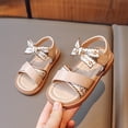 thumbnail image 5 of adviicd Girl Shoes Girls Sandals Open Toe Princess Flat Sandals with Ruffle Summer Sandals Pink,29, 5 of 5
