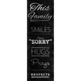 thumbnail image 3 of SD Graphics Studio 11x24 Black Modern Framed Museum Art Print Titled - Family Chalk Panel I, 3 of 5