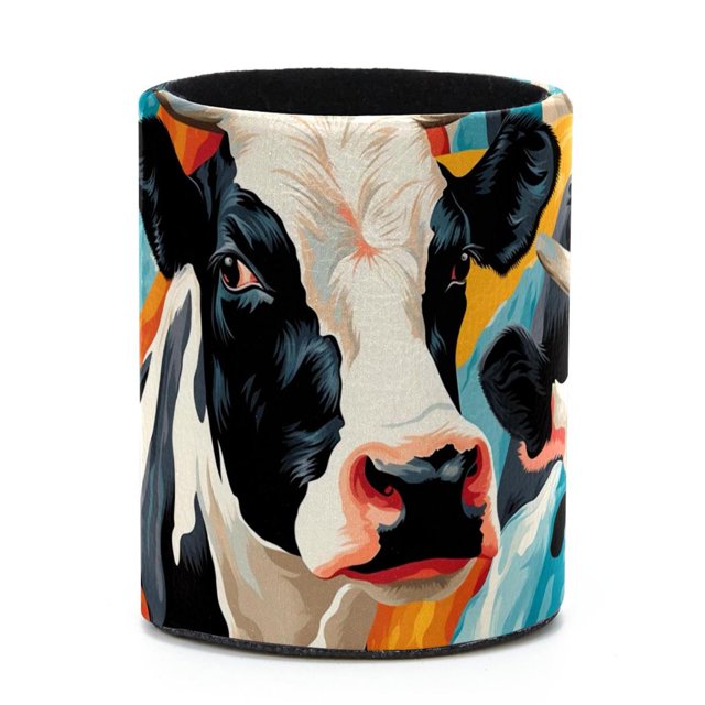 Solución de almacenamiento sin esfuerzo: Portalápices cilíndrico y organizador de escritorio para maquillaje y artículos de arte, Beautiful Cow