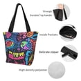 thumbnail image 4 of Pofeuu Neon Graffiti Urban Art Print Women Fashion Shoulder Handbags Top Handle Satchel Bags Tote Shoulder Shopping Bag Stylish Canvas Tote Bag, 4 of 6