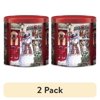(2 pack) Great Value Christmas Popcorn Tin, Westie and Snowman, Assorted Popcorn, 21 oz.