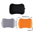 thumbnail image 2 of Naiovety Almohada plegable inflable para viajes al aire libre, cojín para la cintura y el cuello, almohadas de aire para el reposacabezas del coche, carpas Negro Naiovety OD031984-01, 2 of 6